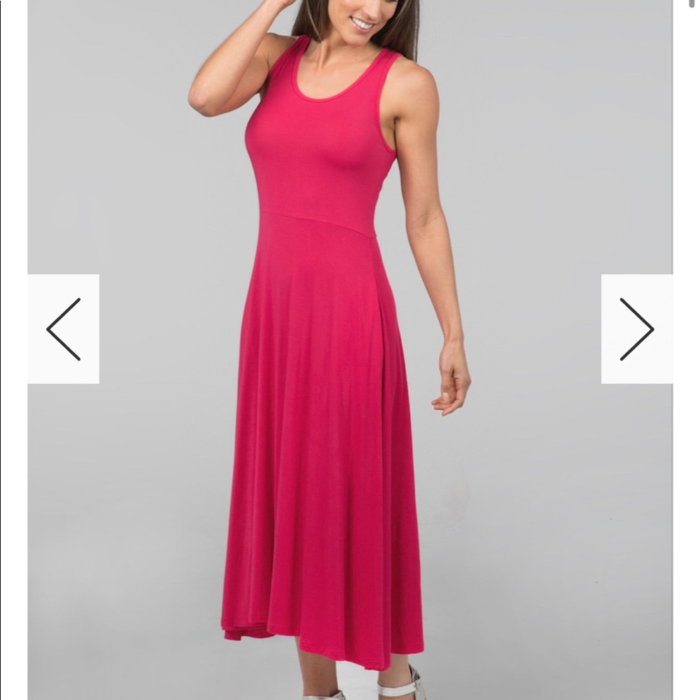NWOT KiraGrace Midi Fit & Flare Dress XS Rose Pink